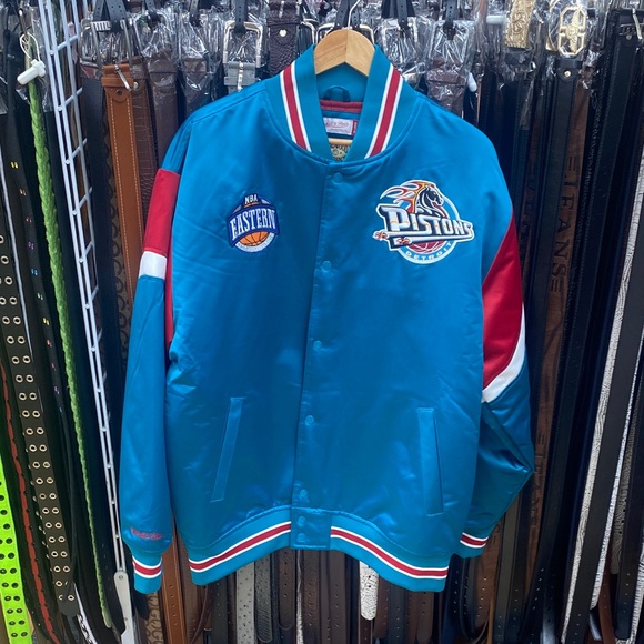 Mitchell & Ness Other - Mitchell & Ness Blue and Red NBA Varsity Jacket